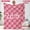 checkered cherry, variant on JYK Custom Blanket with Text retro camouflage print soft cozy throw for rustic home resting and daily use 30x40inch