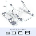 thumbnail image 2 of Laptop Stand  Laptop Holder Riser 7 Angles Adjustable Aluminum Computer Stand Foldable Portable Notebook Stand Holder Compatible with MacBook Air/Pro  Dell  HP  Support up 15.6” Laptops, 2 of 9