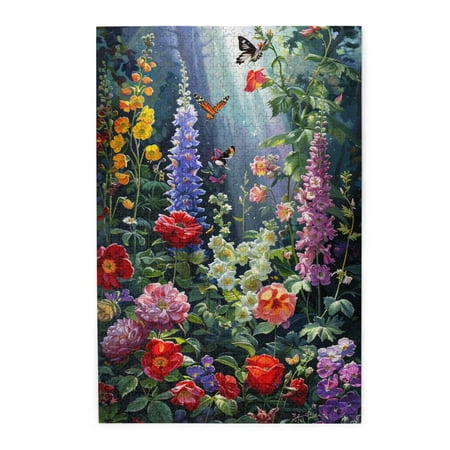 1000 PCS Fantasy Flower 1000 Piece Vibrant Jigsaw Puzzle Ideal For Relaxation And Family Fun Great For Relaxation And Display For Puzzle Enthusiast Unique And Beautiful Design Adults Wooden Puzzle