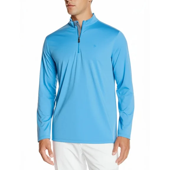 $118 Tommy Bahama Men's Kohala Peak Quarter-Zip Sweater, Horizon Blue, XL