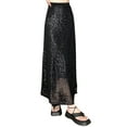 thumbnail image 5 of Lamuusaa Women's Summer Midi Skirt Slim A-line Skirt High Waist Elastic Band Sequins Skirt, 5 of 8