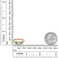 thumbnail image 6 of Gem Stone King 18K Rose Gold Plated Silver White Created Sapphire and Green Peridot Engagement Ring for Women | 2.10 Cttw | Round 6MM | Gemstone September Birthstone | Size 5, 6 of 6
