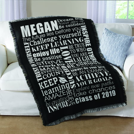 Personalized Dream Big Graduation Throw, Available in 2