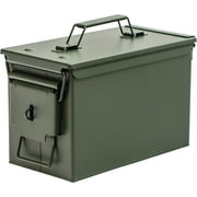 Modern Warrior 11.8" All Metal 50 Caliber Ammo Can with Installed Locking Hardware, Green