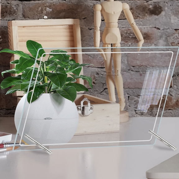 FUTUREORYY Small Desktop Whiteboard Acrylic Practical Design 1 Set Adults Home Office Supplies