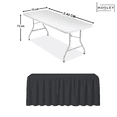 thumbnail image 3 of Mantel Bambalina Para Mesa De 2.40x0.75 Colores Gris Oxford, 3 of 5