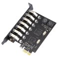thumbnail image 1 of USB 3.0 PCI-E Expansion Card Adapter 7 Ports USB 3.0 Hub Adapter External PCI-E Extender PCI Express, 1 of 5