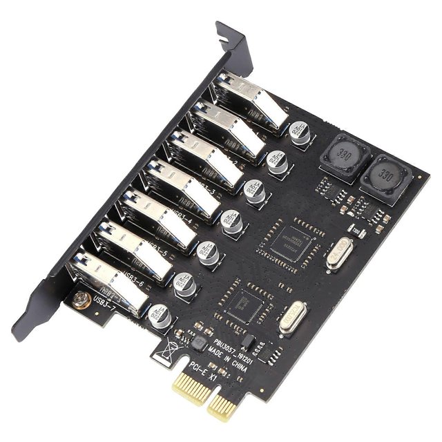 USB 3.0 PCI-E Expansion Card Adapter 7 Ports USB 3.0 Hub Adapter External PCI-E Extender PCI Express