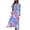 Purple dresses for women, variant on Wycnly Dresses for Women Beach Loose Flowy Swing Tunic A Line Long Sundress Short Sleeve V-Neck Camouflage Summer Maxi Formal Dress Purple s