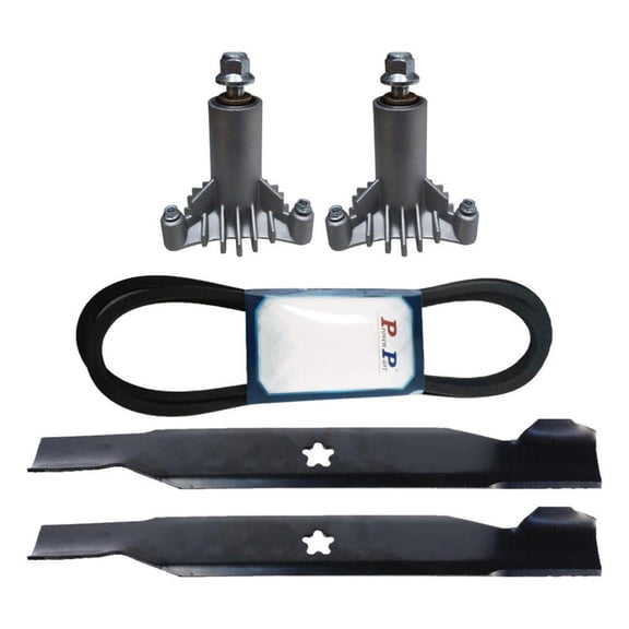 Proven Part 42 Inch Riding Mower Rebuild Kit For Blades Spindles Covered Belt 130794 138971 144959