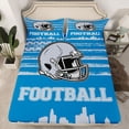 thumbnail image 2 of jejeloiu Rugby Sport Game Bed Sheets,Gray Football Hemet King Sheets For Ball Lover 4 Pieces, 2 of 7