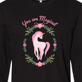 thumbnail image 4 of Inktastic You Are Magical Pink and White Unicorn with Flowers Long Sleeve T-Shirt, 4 of 5