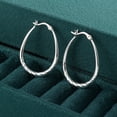 thumbnail image 7 of Alexcraft Silver Oval Hoop Earrings Hypoallergenic 14K Gold Plated Sterling Silver Lightweight Oval Hoop Earrings for Women, 7 of 7