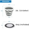 thumbnail image 2 of Collapsible Bucket Cleaning Bucket Mop Bucket Folding Foldable Portable Plastic Water Supplies for Outdoor Garden Camping Fishing Car Wash, 2 of 4