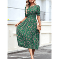 thumbnail image 4 of Women'S Chiffon Floral Dresses Casual Summer Boho Flutter Sleeve Flowy Western Dress Green M, 4 of 7