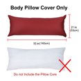 thumbnail image 4 of PiccoCasa 1Pc Pillowcase Zipper Long Staple Cotton, Queen Dark Red, 4 of 10