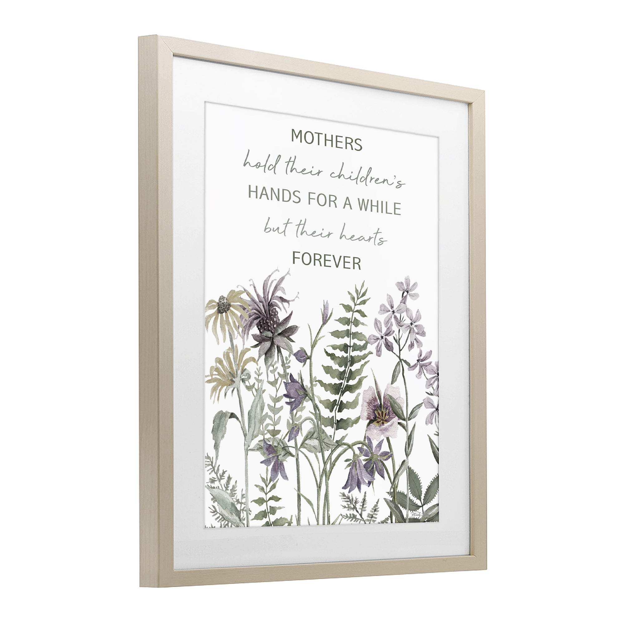 Stupell Industries Mother's Hold Parenting Sentiment Birch Framed Print Under Glass, design by Cindy Jacobs