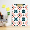 thumbnail image 2 of FORMRS Acrylic Clipboard with Low Profile Clip Standard A4 Letter Size, 12.5" x 9", Flowers Geometric Pattern, 2 of 8