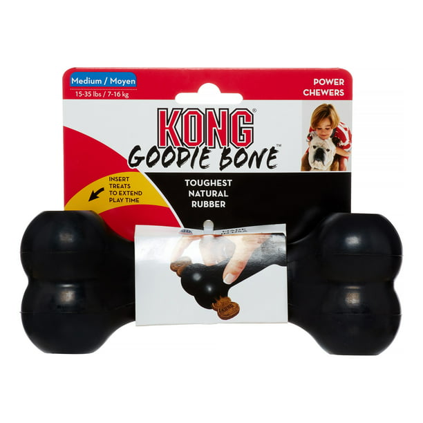 roltrap Uitdrukkelijk Buskruit KONG Extreme Goodie Bone Dog Toy, Black - Walmart.com
