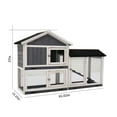 thumbnail image 6 of Chicken Coop Rabbit Cage Hutch Small Walk-in Run Outdoor Indoor Portable Mobile Wooden with Waterproof Roof for 6 Chickens Bunny Duck Hen House, 6 of 7