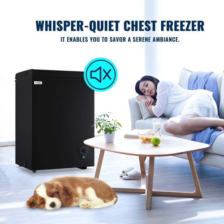 WANAI 3.5 Cu.ft Efficient Chest Freezer with Removable Storage