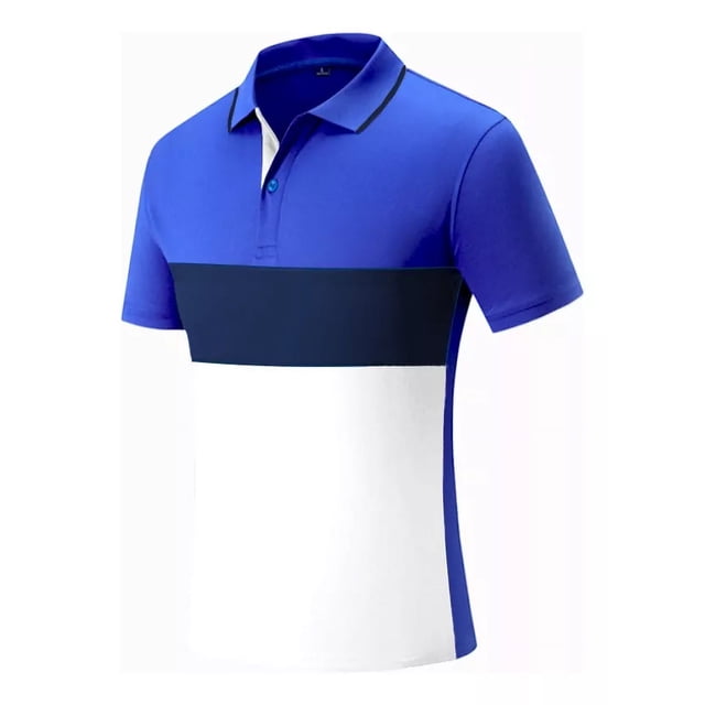 Playera Tipo Polo Casual Slim Bloque De Color Para Hombre