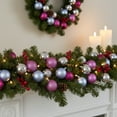 thumbnail image 2 of Northlight Shatterproof 4-Finish Christmas Ball Ornaments - 2.5" (60mm) - Pink, Purple and Silver -, 2 of 3