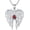 01-January-Garnet, variant on S925 Sterling Silver Angel Wings Necklace for Women, Guardian Angel August Birthstone Pendant with Sparkling Lime Green Peridot Zirconia, Religious Memorial Jewelry Gift, 18+2 Inch