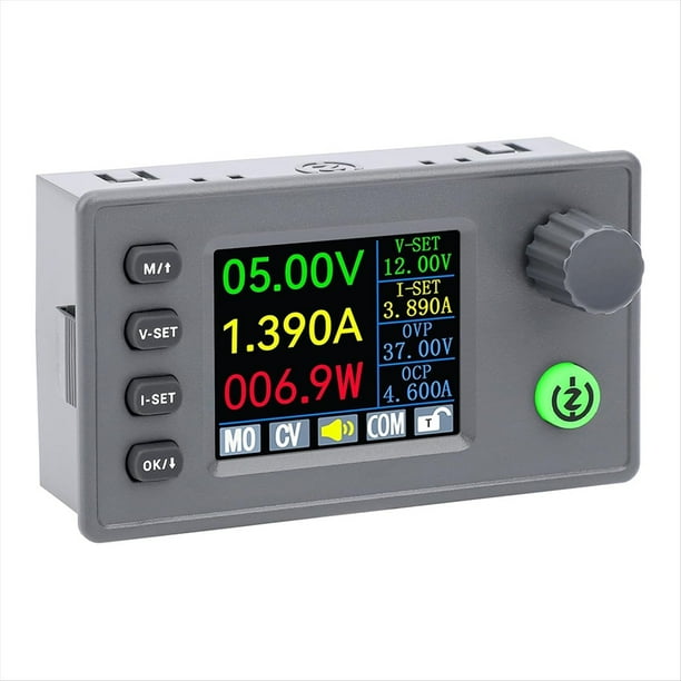 Regulador de Voltaje Ajustable - Convertidor Reductor con Pantalla LCD A Color de 6-36 V A 0,5-36 V, 4,5 A, 40 W para Paneles Solares de Autocaravanas