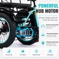 thumbnail image 3 of YEBEI Two Seater Electric Tricycle for Adults Folding ETrike with Passenger Seat 48V20AH Battery Peak 750W Motor Pre Assembled 85% 3 Wheels Electric Bike with Two Baskets Green UL2849, 3 of 12