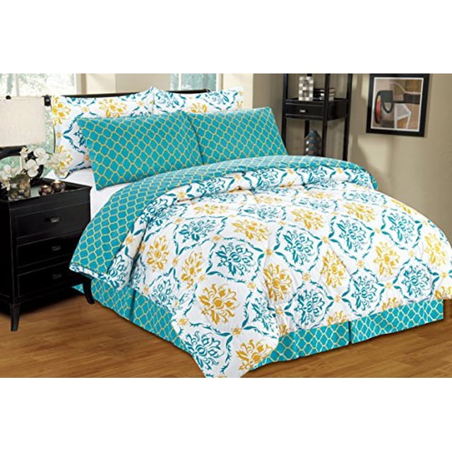 Home Sweet Home Dreams Ensemble de Lit Réversible 8 Pcs, Grand