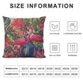thumbnail image 6 of Nawypu Throw Pillow Cover Decorative Pillowcase Red Leaves Watercolor Painting Exotic Lily Animals Wildlife Birds Green Astromelia Begonia Deep Square 2pcsCushion Case  for Couch Bed Car, 6 of 6