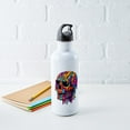thumbnail image 5 of CafePress - Vibrant Psychedelic Skull - Stainless Steel Water Bottle, Sports Bottle, 1.0L, 5 of 6