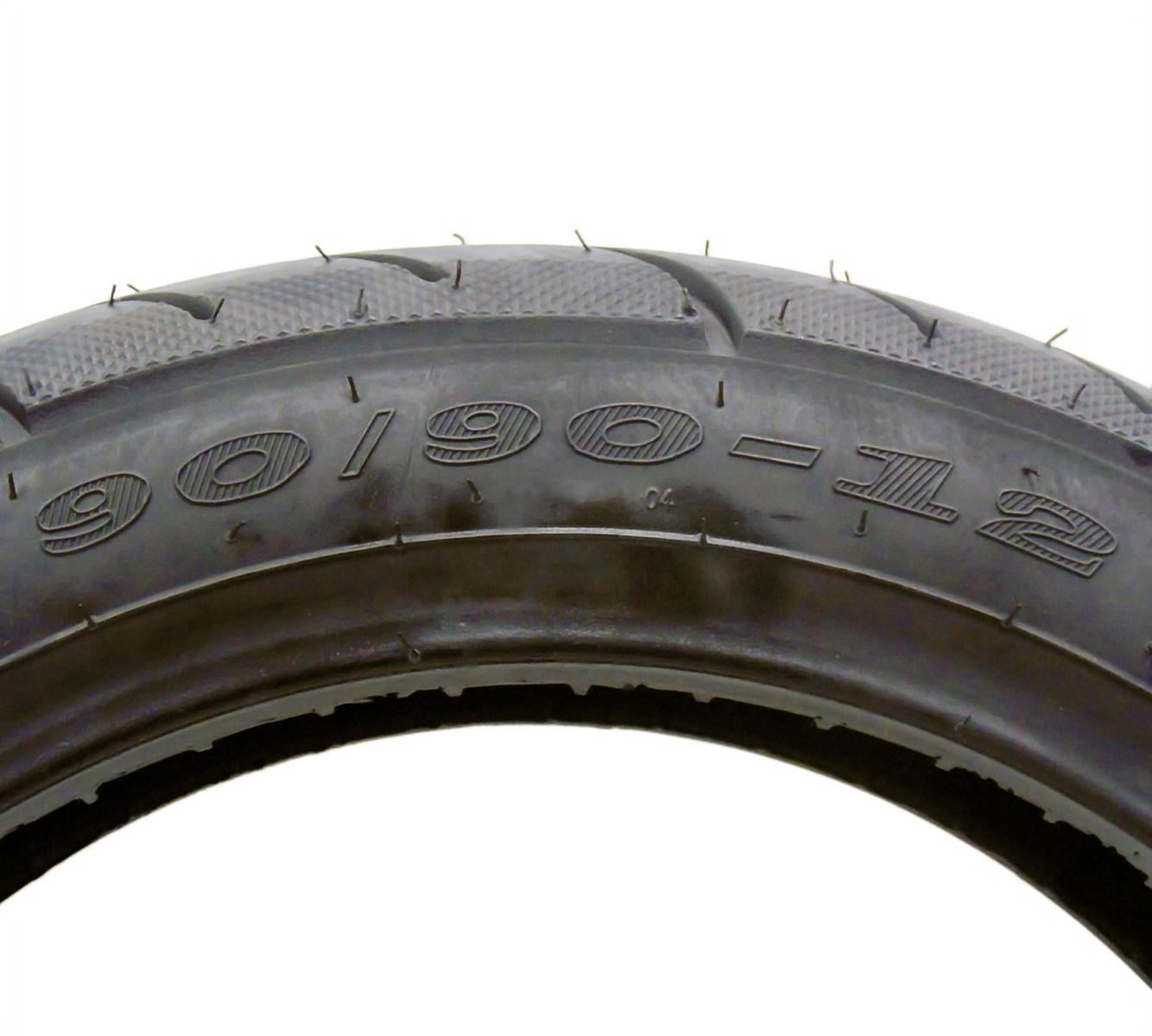 MMG Set of 2 Scooter Tires 90/90-12 Front or Rear Tubeless Type DOT 12 Rim 
