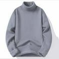 thumbnail image 5 of Mens Turtleneck Sweater Casual Classic Fit Long Sleeve Knit Pullovers Fall Winter Warm Basic Tops Athletic Work Outfit (XL, Silver), 5 of 6