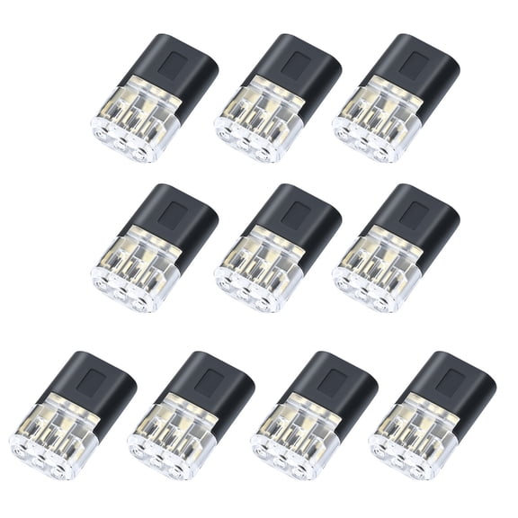 Set of 10 Locking 3 Pin Connectors Accessory for Enhances in Household Wiring and Industrial Applications