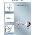 thumbnail image 5 of CACA LADY I Love You Necklace 100 Languages Projection Necklace 925 Sterling Silver Heart Butterfly Pendant Necklace jewelry Romantic Gifts for friend Women Birthday Anniversary, 5 of 6