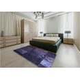 thumbnail image 5 of Ahgly Company Machine Washable Indoor Round Transitional Night Blue Area Rugs, 6' Round, 5 of 7