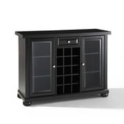 Crosley Sliding Top Bar Cabinet-Color:Black