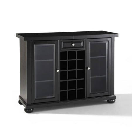 Crosley Sliding Top Bar Cabinet-Color:Black