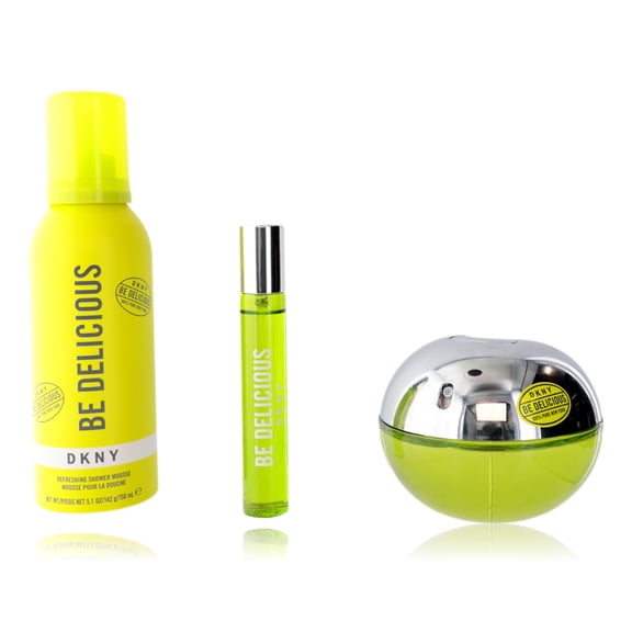 Donna Karan Be Delicious , 3 Pc Gift Set 3.4oz EDP Spray, 0.5oz EDP Splash, 5.1oz Shower Mousse