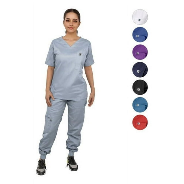 Uniforme Medico Pijama Quirurjica Mujer Jumper Conjunto M Color Gris
