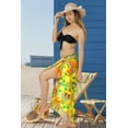 thumbnail image 2 of HAPPY BAY Women's Summer Beach Wraps Bikini Pareos Beachwear Skirt Swimwear Vacation Swim Cover up Sarong Coverups for the Beach One Size Tangerine, Palm tree, 2 of 5