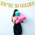 thumbnail image 4 of Banner de cumpleaños dorado con brillo Tivurcia You're So Golden, 4 of 7