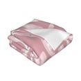 thumbnail image 3 of XMXT Throw Blanket, Pink Leaf Texture Pattern Machine Washable Blankets for Sofa, 80 x 60 inches Pink, 3 of 9