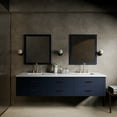 thumbnail image 2 of Castor 84 in W Blue Double Bath Vanity and White Quartz Top, 2 of 11