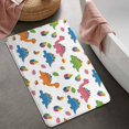 thumbnail image 2 of White Dinosaurs Colorful Leaves Pattern Bathroom Rugs Mat,Non Slip Microfiber Bathroom Rug,Rubber Backing,Soft Bathroom Mats for Bathroom Floor,Tub and Shower,20x32in(50x80cm), 2 of 5