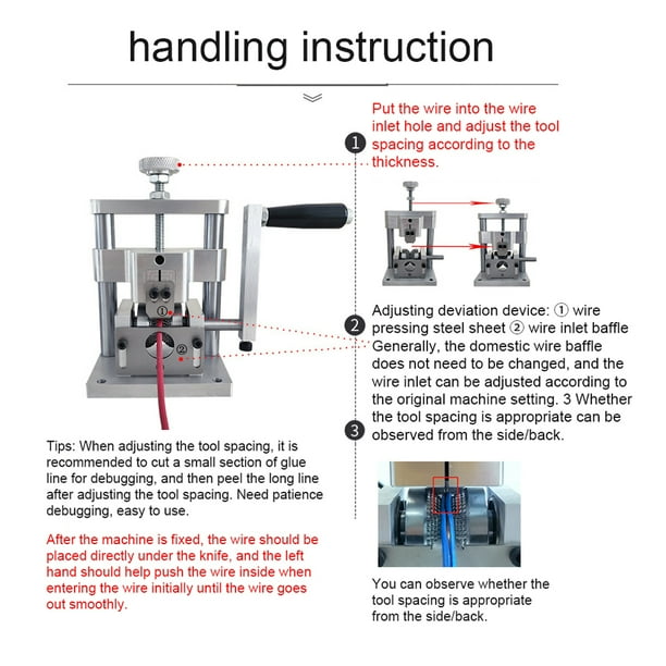 Anself Portable Household Wire Stripper Aluminum Alloy Manual Wire  Stripping Tool Scrap Copper Cable Peeling Machine With Hand Crank Use With  Hand Electric Drill For 2-20Mm Wire 