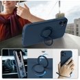 thumbnail image 2 of KOMI Compatible avec iPhone 12 Mini Case, Silicone with 360° Ring Kickstand Holder (Support Magnetic Car Mount) Soft Silk Microfiber Cloth Designed for iPhone 12 Mini 5.4 Pouces 2020 Blue, 2 of 5