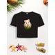 thumbnail image 1 of Adorable Hamster in Watermelon Print Crop Top T-Shirt for Youngsters & Youngsters - Comfy Polyester Blend, Short Sleeve, Round Neck, Summer Fashion, Youngsters Clothing | Whimsical Youngsters' Top |, 1 of 7